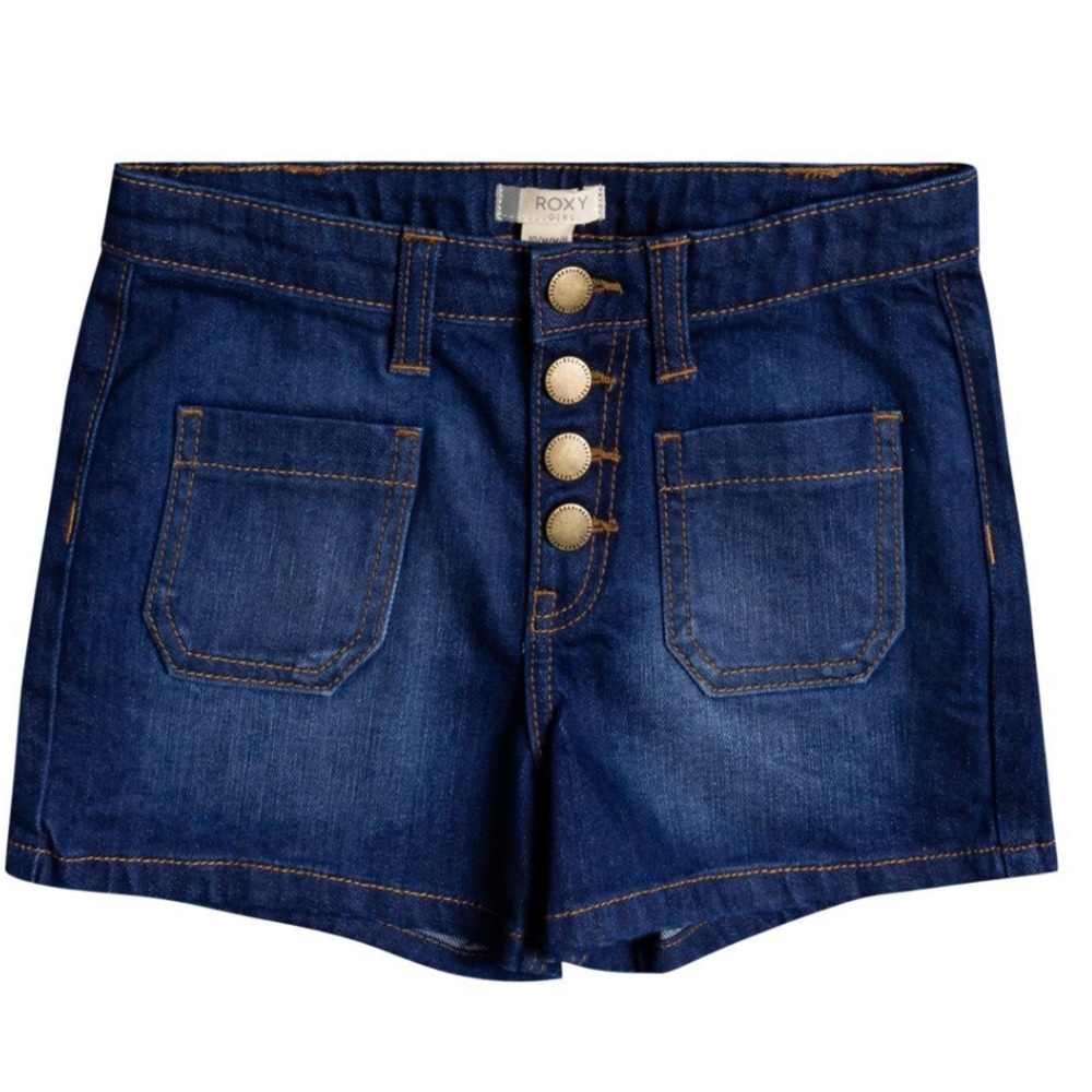 ROXY Jump In Love High Waist Denim Shorts